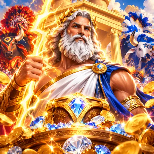 Zeus e símbolos gregos do slot Gates of Olympus